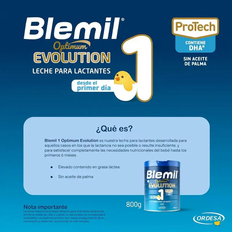 Blemil Optimum Evolution 1 Leche de Inicio, 800 gr