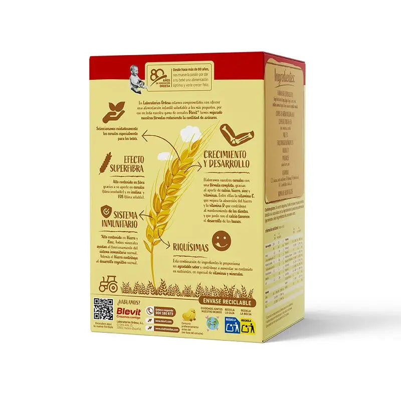 Blevit Alimentación Infantil Superfibra Multicereales Muesli , 500 grs