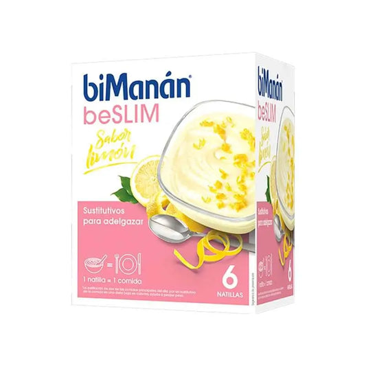 biManán Beslim Natillas Sabor Limón 6 sobres