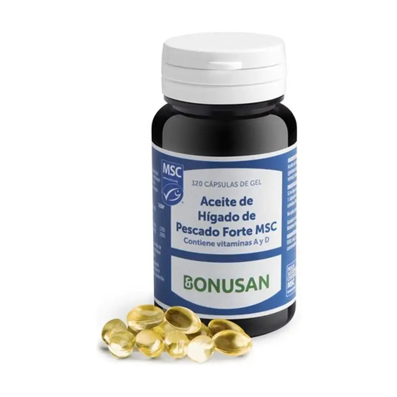 Bonusan Aceite De Higado De Pescado Forte Msc , 120 cápsulas