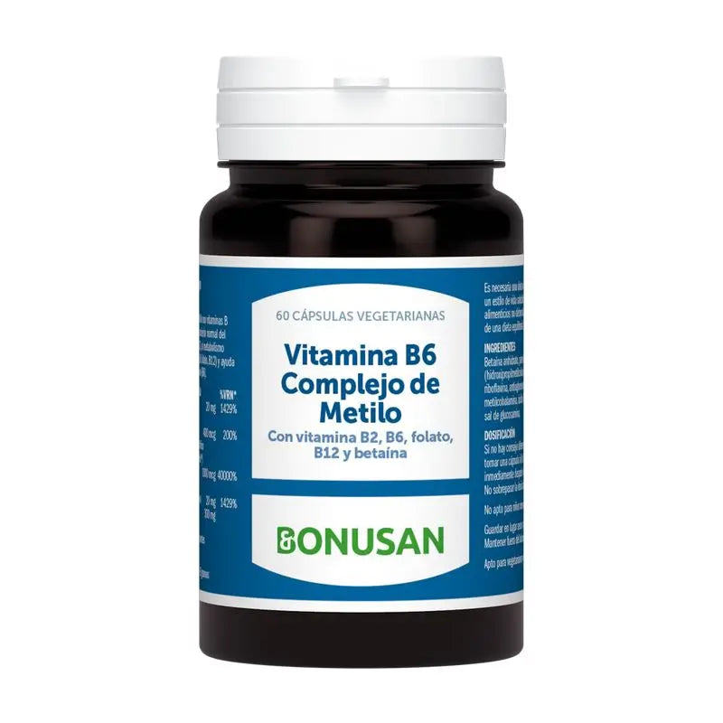 Bonusan Vitamina B6 Complejo De Metilo, 60 cápsulas