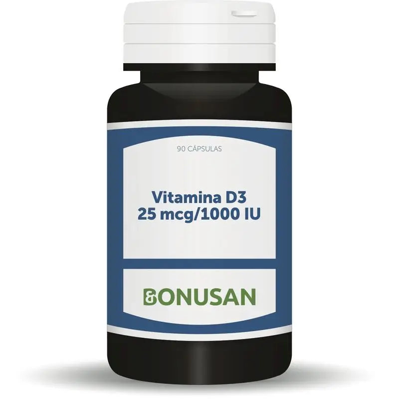 Bonusan Vitamina D3, 90 Cápsulas De 25 Mcg