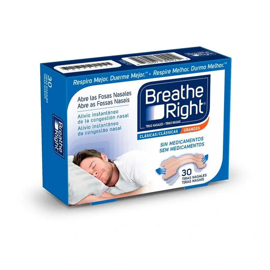 Breathe Right Tira Nasal Color Talla Grande 30 unidades