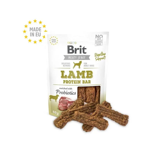 Brit Jerky Snackprotein Bar Cordero 80Gr para Perros