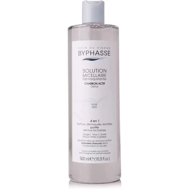 Byphasse Solución Micelar Desmaquillante Con Carbón Activo, 500 ml