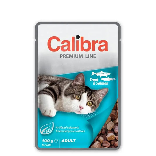 Calibra Gatos Adulto Pouch Trucha Salmon Caja 24X100Gr