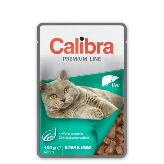 Calibra Gatos Esterilizado Pouch Higado Caja 24X100Gr