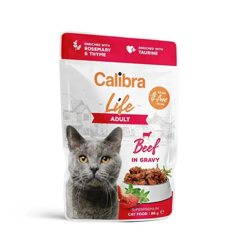 Calibra Gatos Life Pouch Adulto Buey En Salsa 28X85Gr