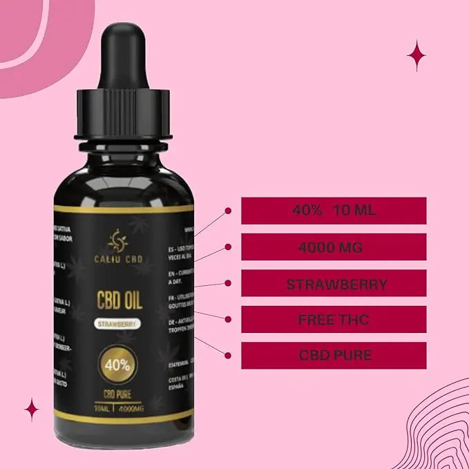 Caliu Aceite Cbd Puro 40% 4000Mg De Cbd Fresa 0% Thc, 10 ml