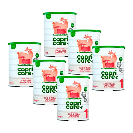 Capricare 1 Pack Leche Para Lactantes Nueva Fórmula, 6 X 800 Gr