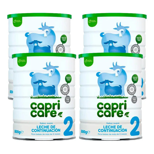 Capricare 2 Pack Leches de Continuación Nueva Fórmula, 4X800 gr