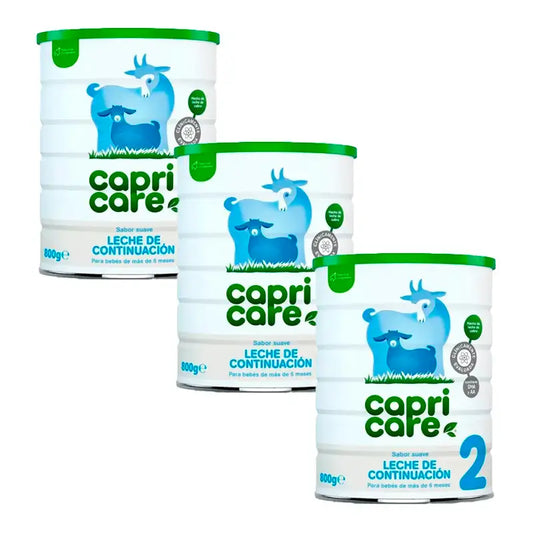 Capricare 2 Pack Leches De Continuación Nueva Fórmula, 3 X 800 Gr