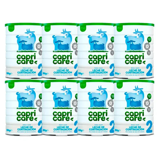 Capricare 2 Pack Leches De Continuación Nueva Fórmula, 8 X 800 Gr