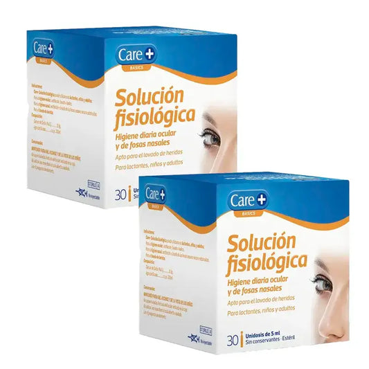 Care+ Solución Fisiológica 5 ml, Pack 2 x 30 Unidades