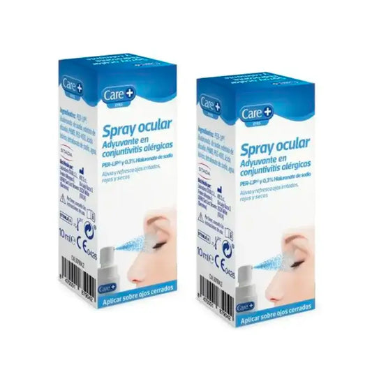 Care+ Spray Ocular Conjuntivitis Alérgicas, Pack 2 x 10 ml