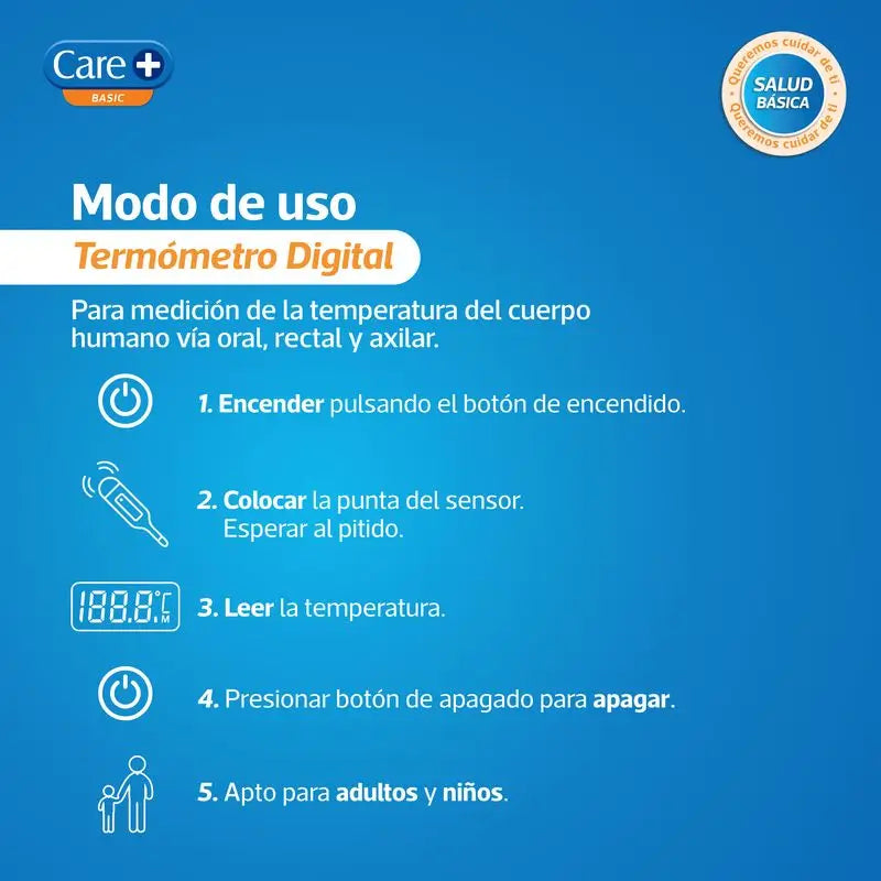 Care+ Termómetro Digital Punta Flexible