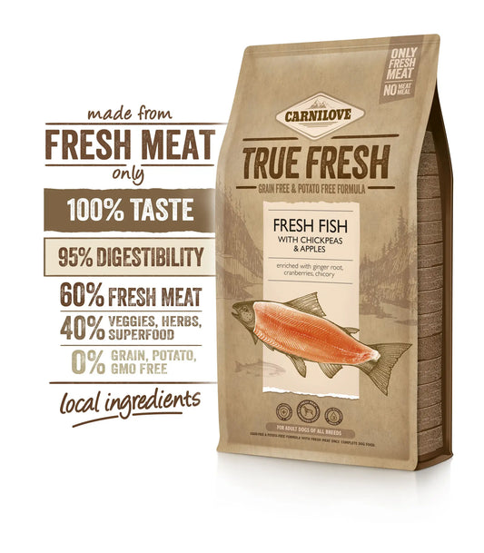 Carnilove Canine Adult True Fresh Pescado 4Kg, pienso para perros