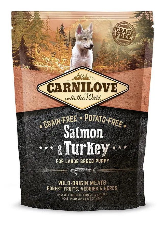 Carnilove Canine Puppy Large Salmon Pavo 1,5Kg pienso para perros