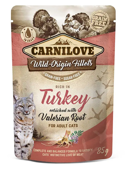 Carnilove Cat Pouch Pavo 24x85 gr, comida húmeda para gatos