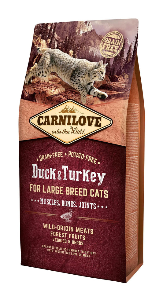 Carnilove Feline Adult Large Pato Pavo 6Kg  pienso para gatos