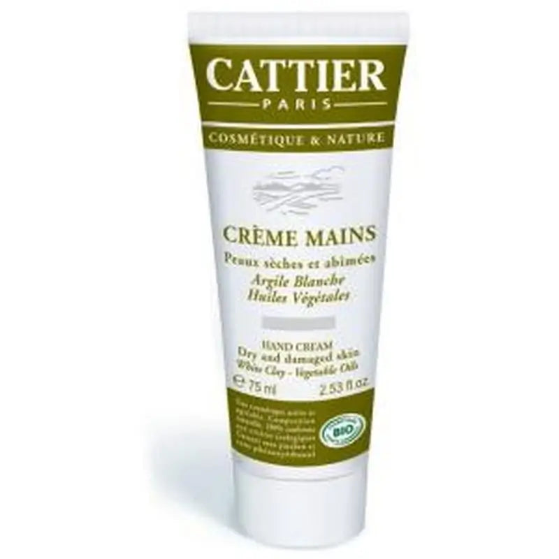 Cattier Crema De Manos Con Arcilla Blanca 75Ml.