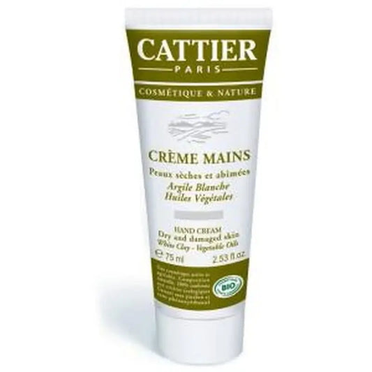 Cattier Crema De Manos Con Arcilla Blanca 75Ml.