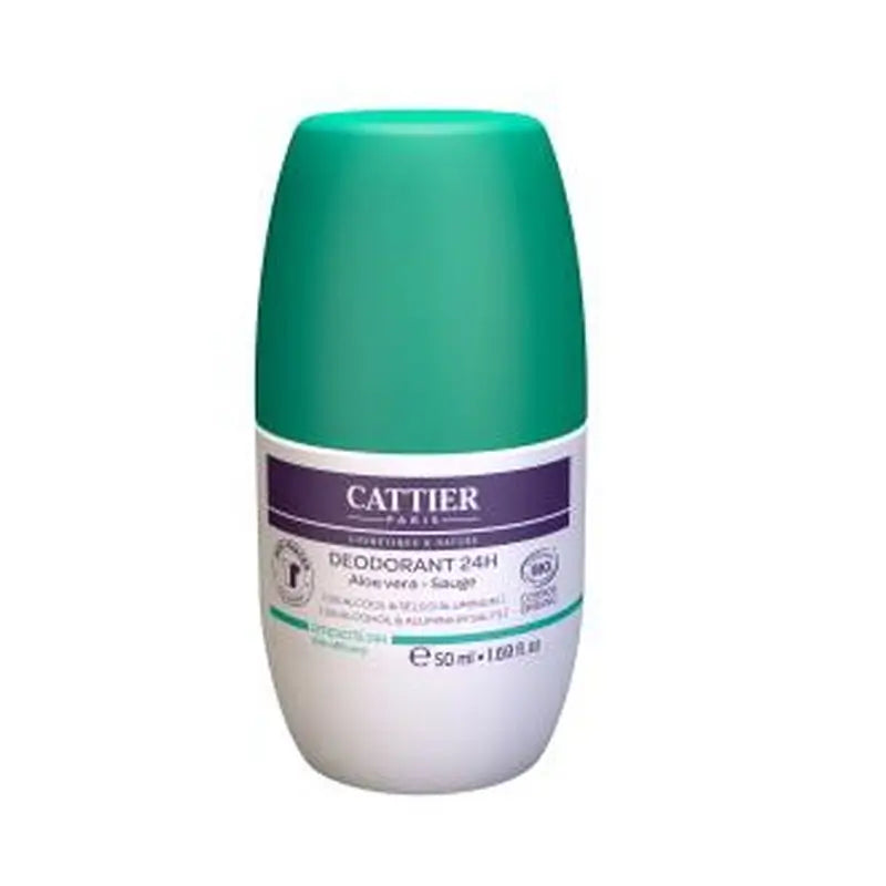 Cattier Desodorante Roll-On 24H. 50Ml.