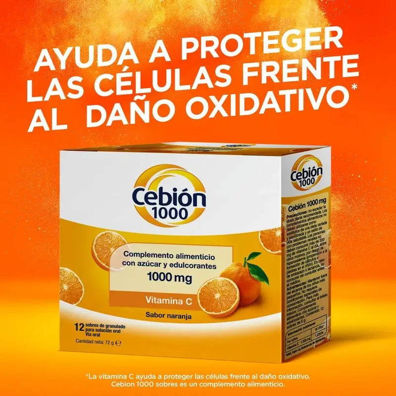 Cebion Vitamina C 1000 mg 12 sobres