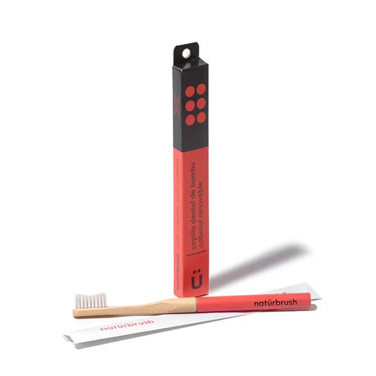 Naturbrush Cepillo Adulto Rojo Headless Md