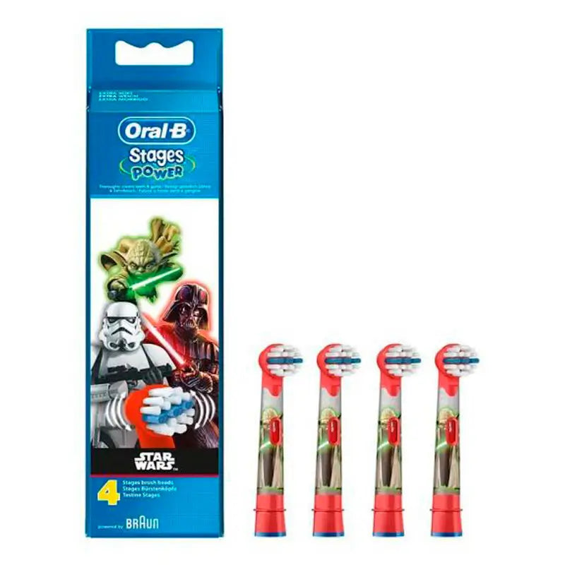 Oral B Recambio Cepillo Eléctrico Star Wars 4 unidades