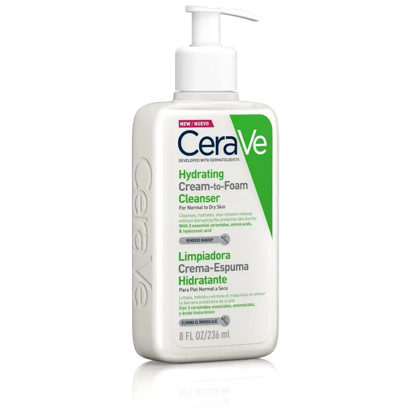 CeraVe Limpiadora Crema-Espuma Hidratante, 236 ml