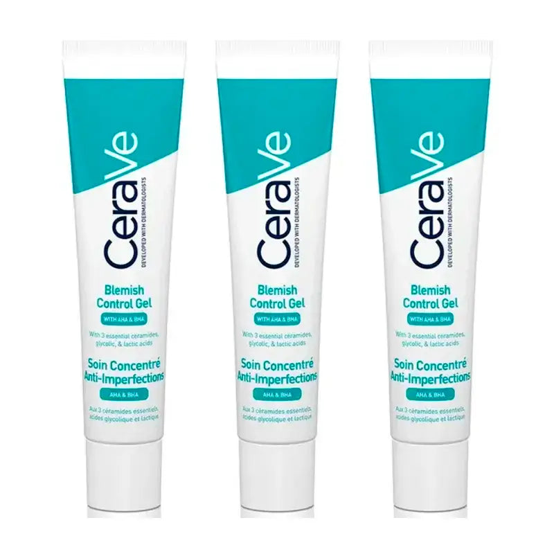 CeraVe Gel Control Imperfecciones, Pack 3 x 40 ml