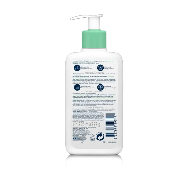 CeraVe Gel Limpiador Espumoso, 236 ml