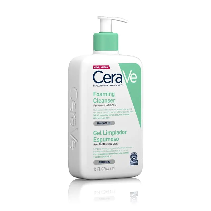 CeraVe Gel Limpiador Espumoso, 473 ml