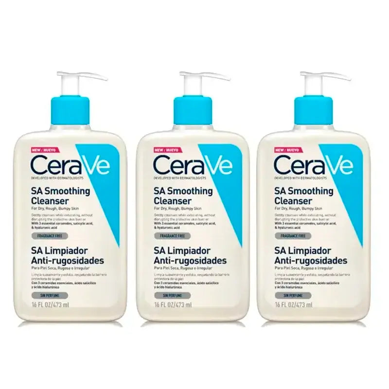 CeraVe Limpiador Antirrugosidades, Pack 3 x 473 ml