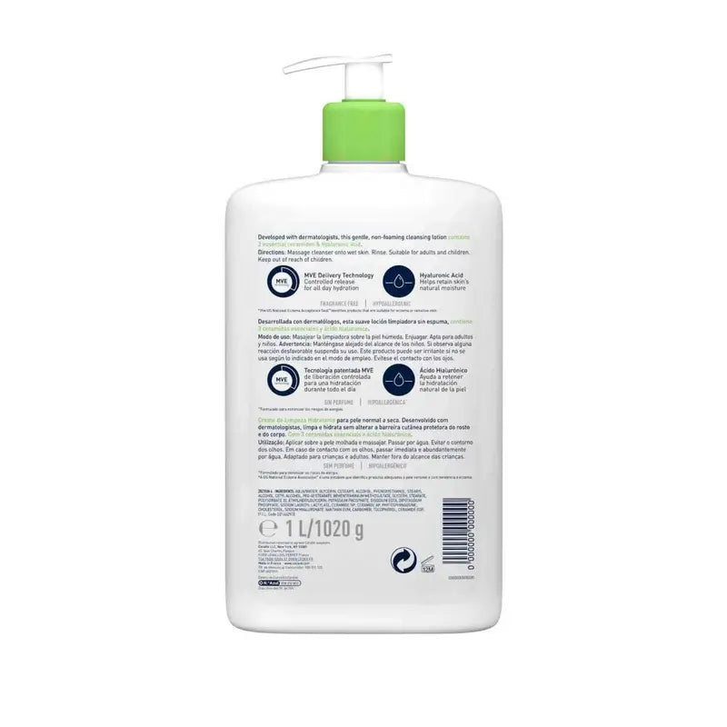 CeraVe Gel Limpiador Hidratante, 1l