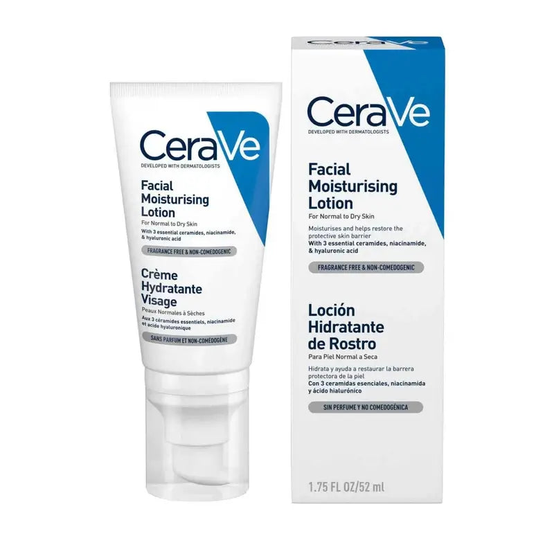 CeraVe Loción Hidratante de Rostro, 52 ml