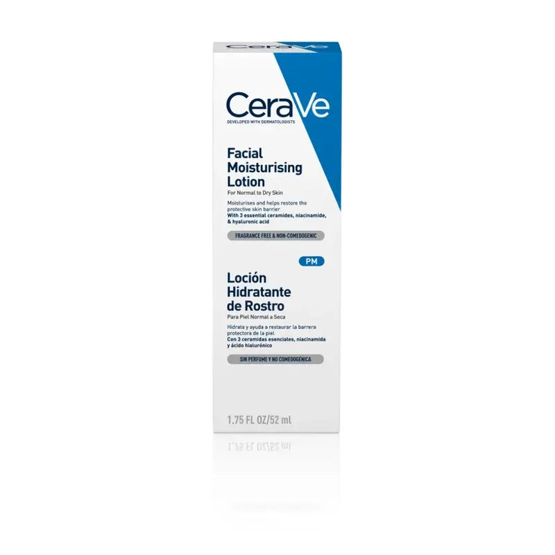 CeraVe Loción Hidratante de Rostro, 52 ml