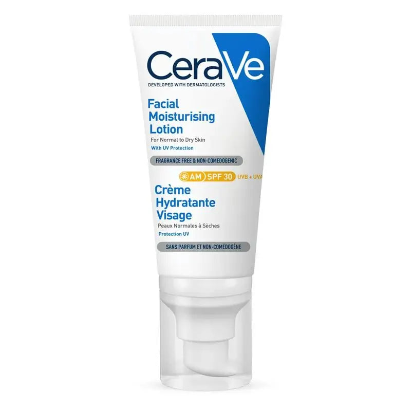 CeraVe Loción Hidratante de Rostro SPF30, 52 ml