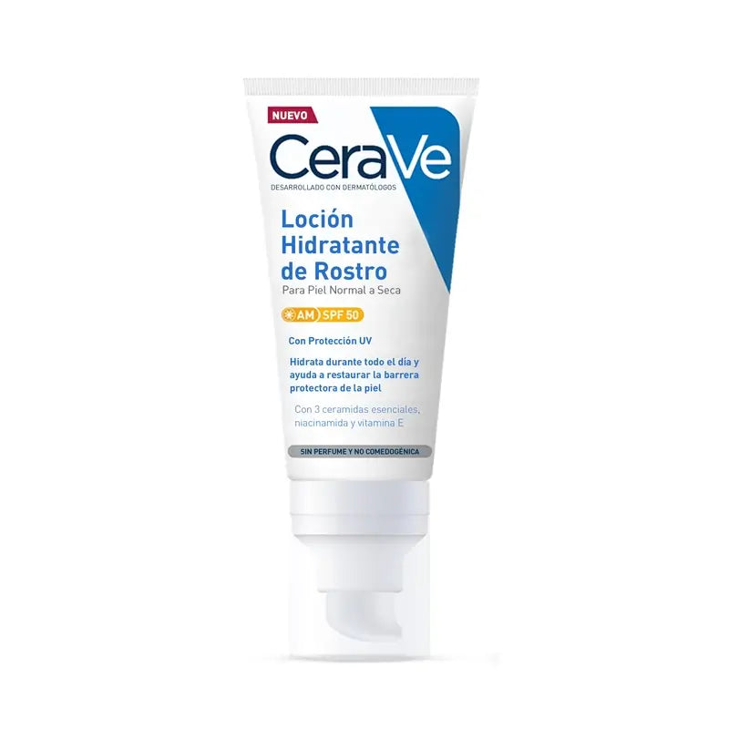 CeraVe Loción Hidratante Facial SPF 50, 52 ml