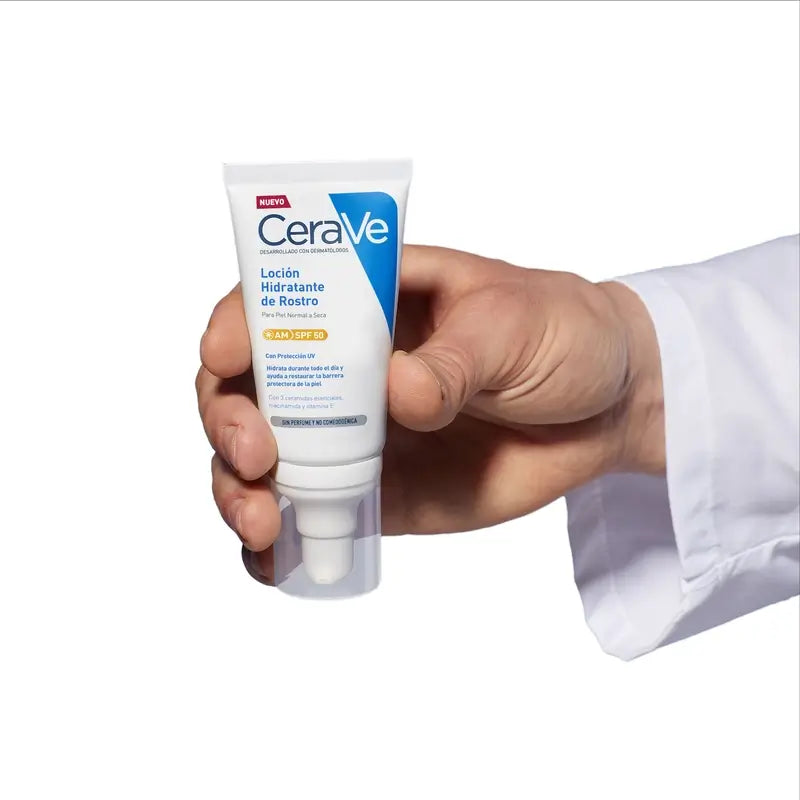 CeraVe Loción Hidratante Facial SPF 50, 52 ml