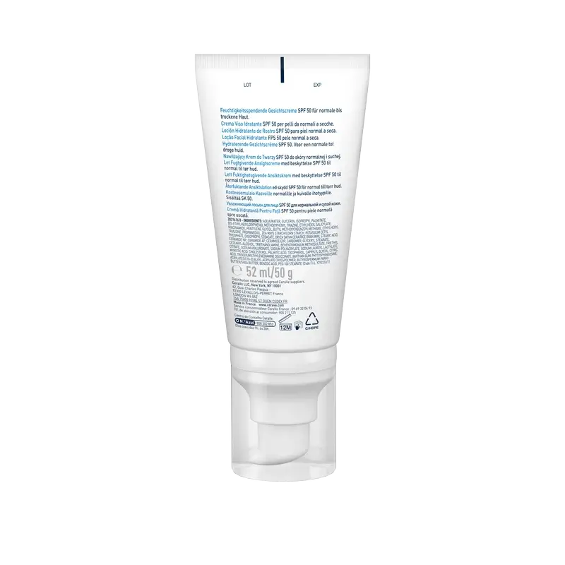 CeraVe Loción Hidratante Facial SPF 50, 52 ml