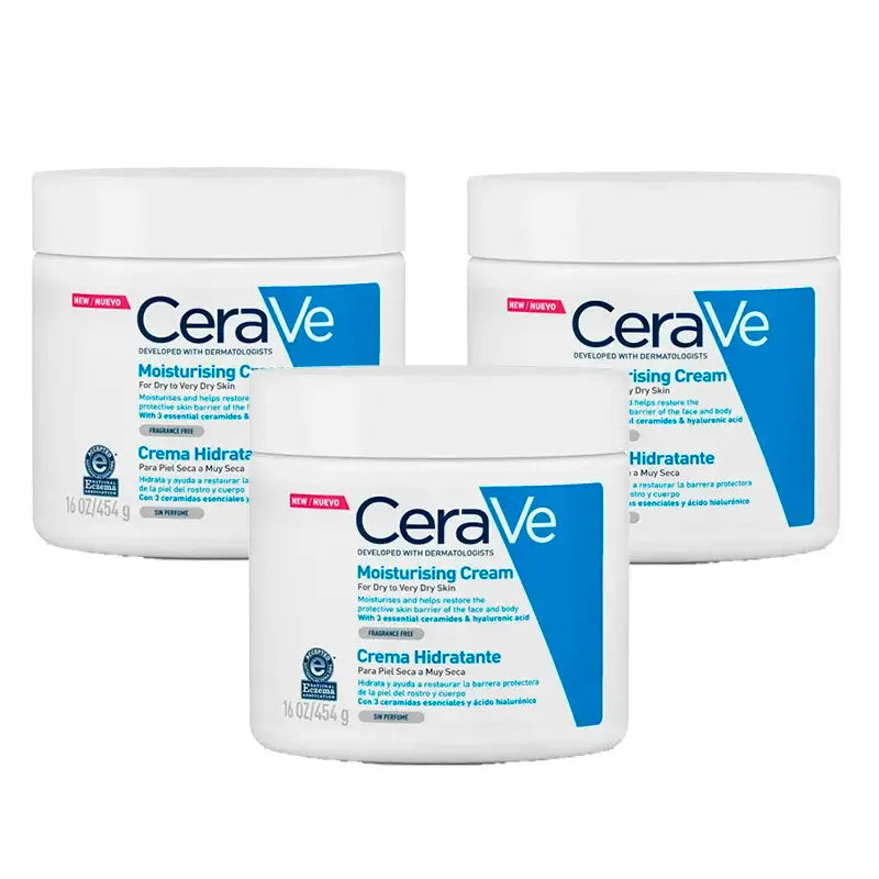 Cerave Triplo Crema Hidratante, 3X454 Gr