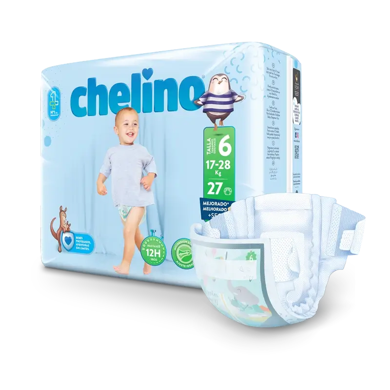 Chelino Pañal Talla 6 (17-28 Kg) , 27 unidades