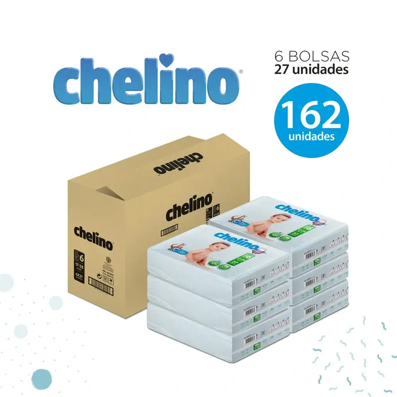 Chelino Pañal Talla 6 (17-28 Kg) , 27 unidades