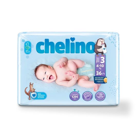 Chelino Pañal Talla 3 (4-10 Kg) , 36 unidades