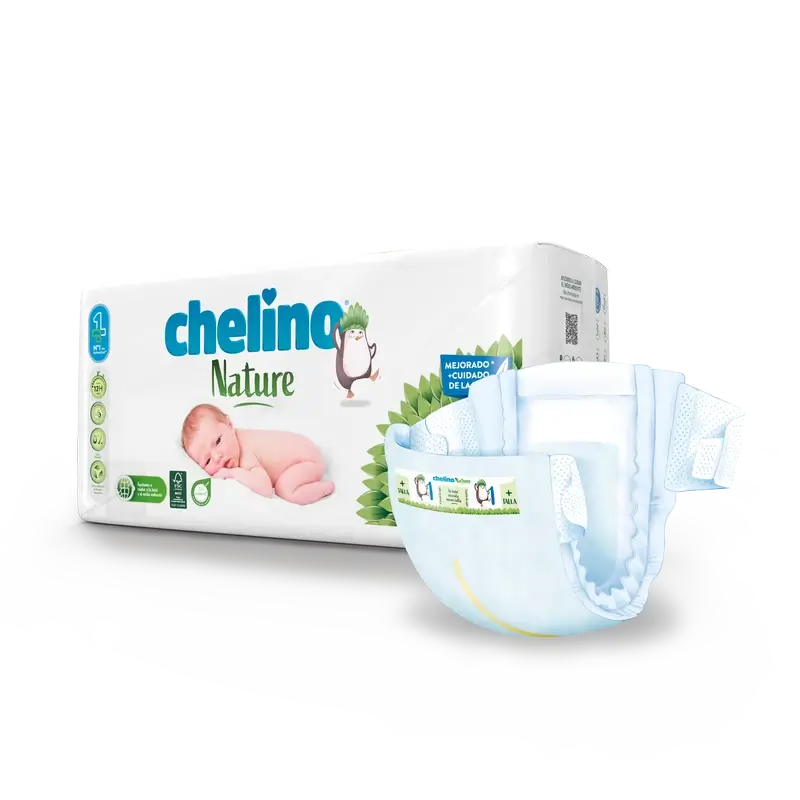 Chelino Nature Pañal Talla 1 (1-3 Kg) , 28 unidades