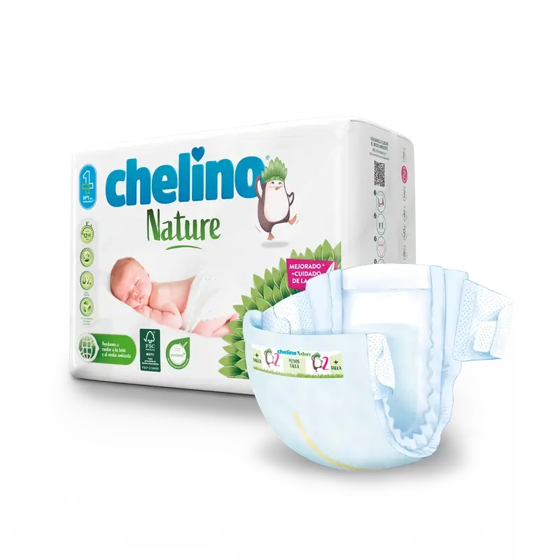 Chelino Nature Pañal Talla 2 (3-6 Kg) , 28 unidades