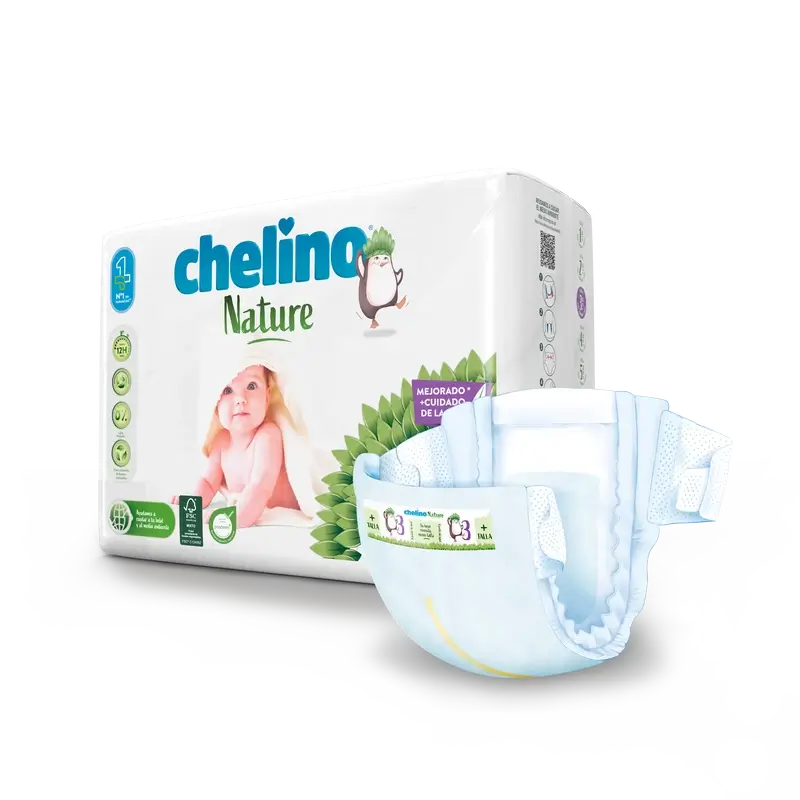 Chelino Nature Pañal Talla 3 (4-10 Kg) , 36 unidades