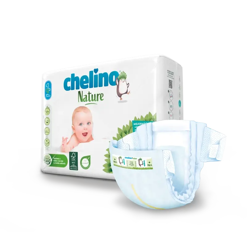 Chelino Nature Pañal Talla 4 (9-15 Kg) , 34 unidades